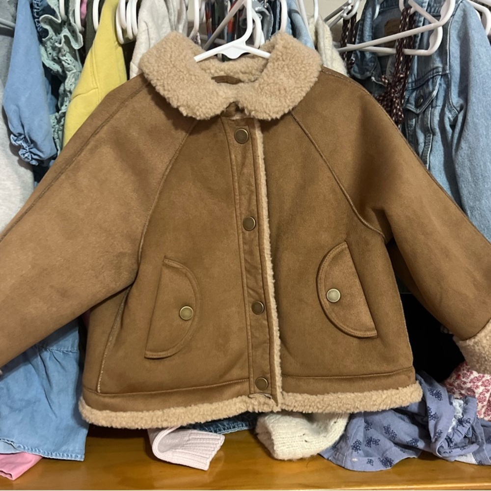 Zara Brown Shearling Kids Jacket